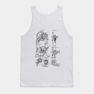 Band-Saw Machine Vintage Patent Hand Drawing Tank Top